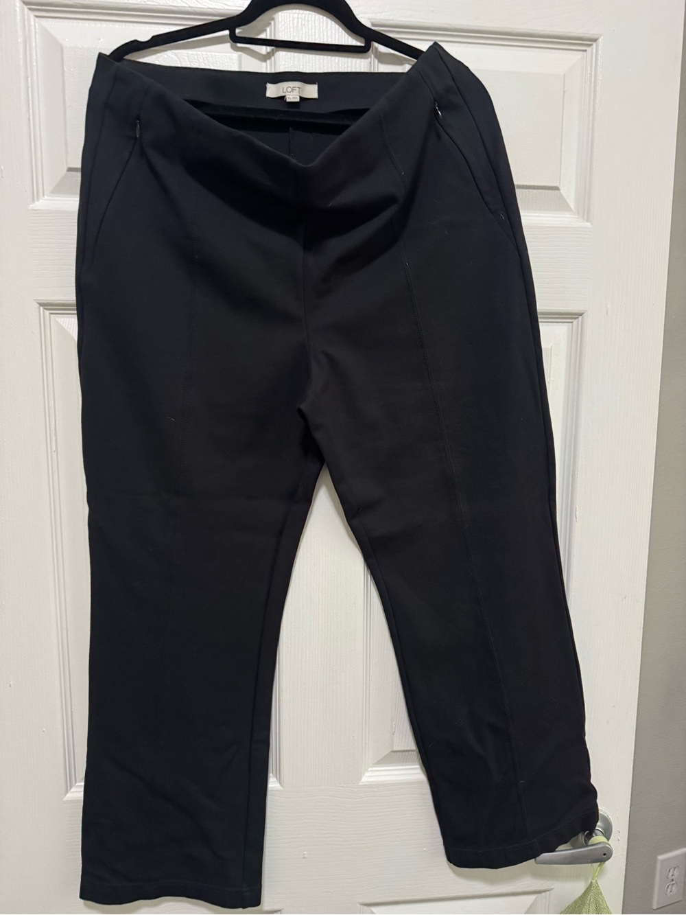 LOFT Black Tailored Straight-Leg Pants